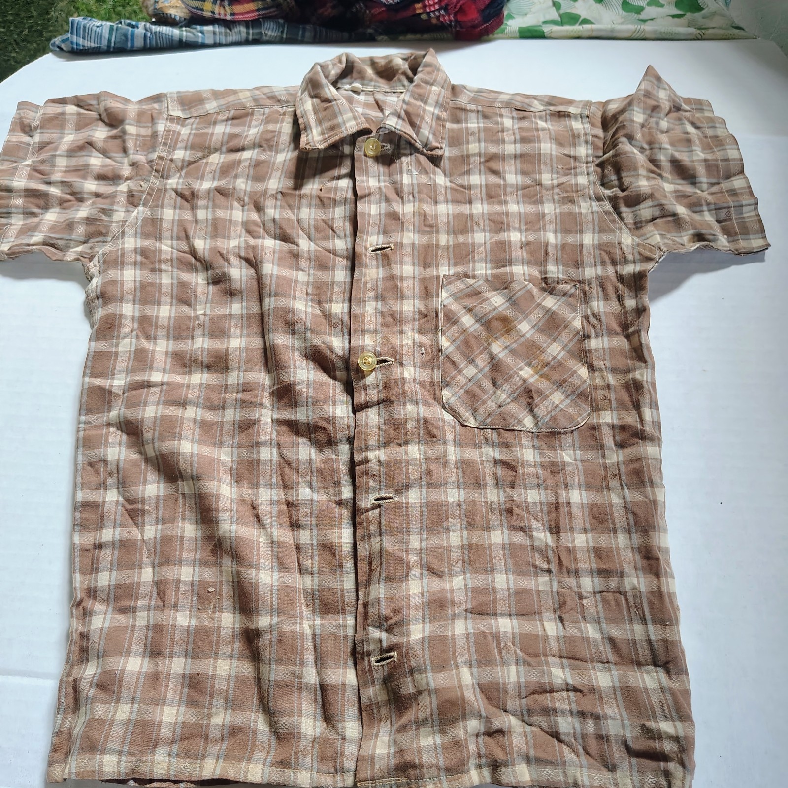 Bundle Lot Of 9 Vi11.ntage 1970s Boys Button Up Shirts Western Flannel Reseller