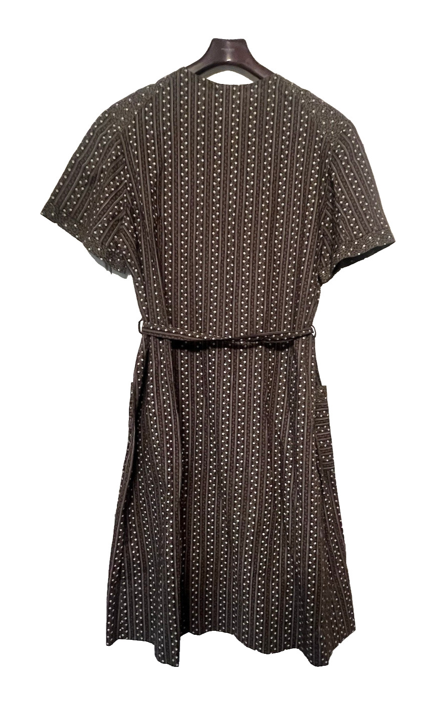 VINTAGE 1950s PALMERS REINE BAUMWOLLE AUSTRIA GREEN COTTON DRESS WOMEN’S 5 XXL