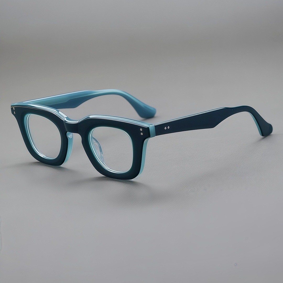 Square Retro Acetate Eyeglasses Frames Thick Glasses Frame Women Men Eyewear