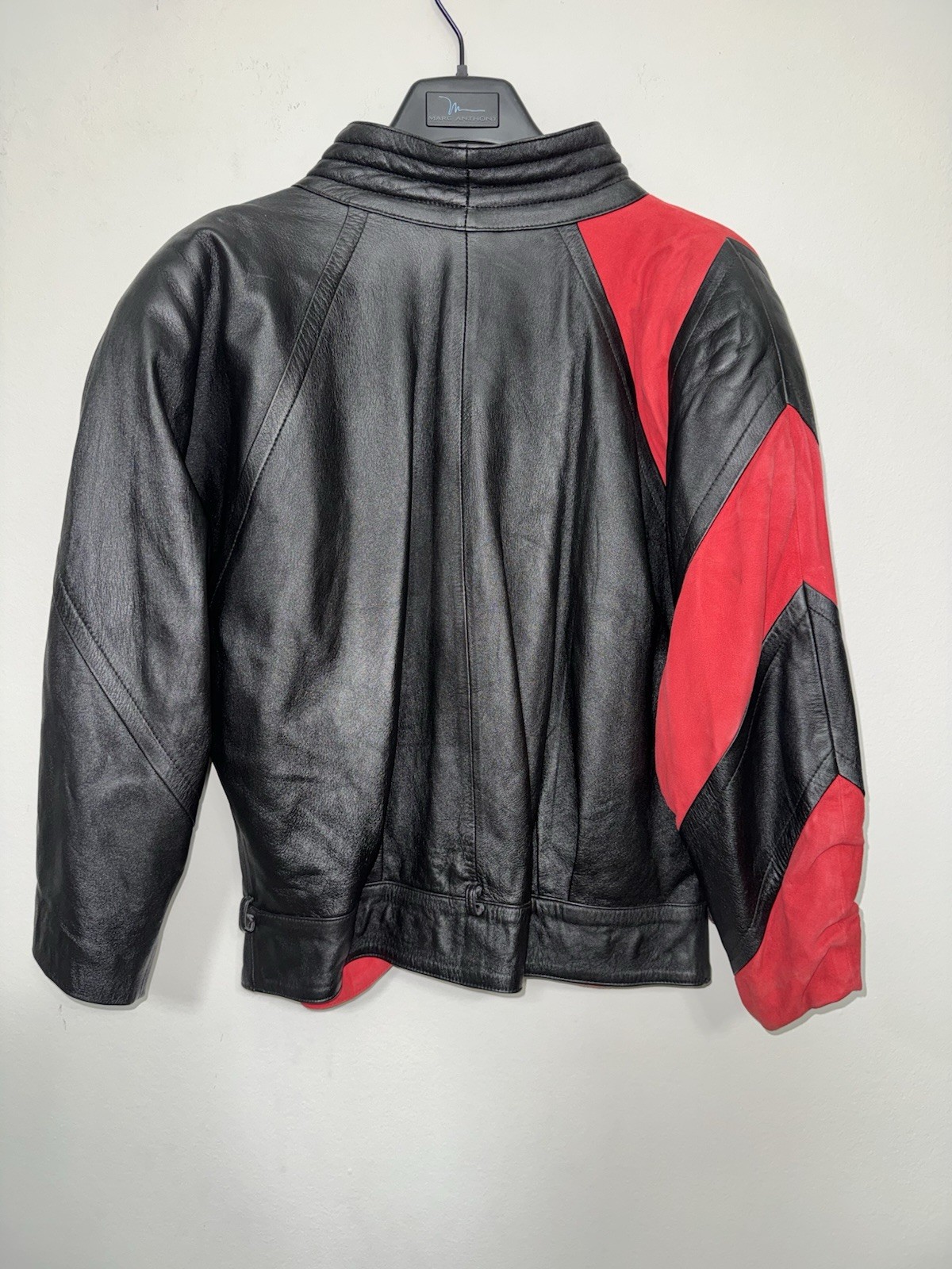 Vintage G Paolo Valentini Italian Leather Jacket 80s Asymmetrical Avant Garde 38