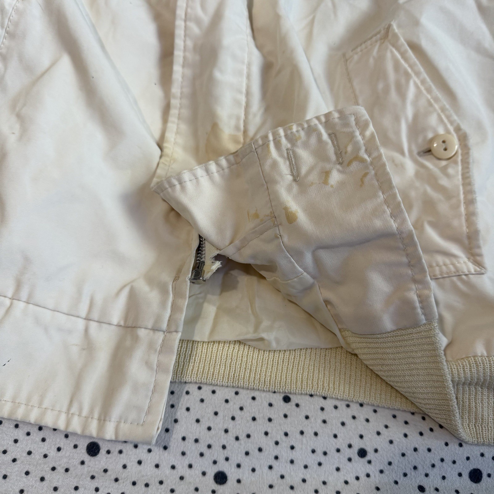 Vintage 1970s Ricco California Jacket Men’s M White Bomber CSU Master Gardener