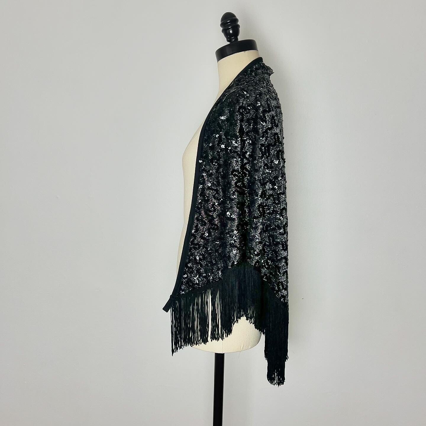 LUREX METALLIC LAME 50s 50’s 60s 60’s Vintage Sequined Shawl Shoulder Wrap