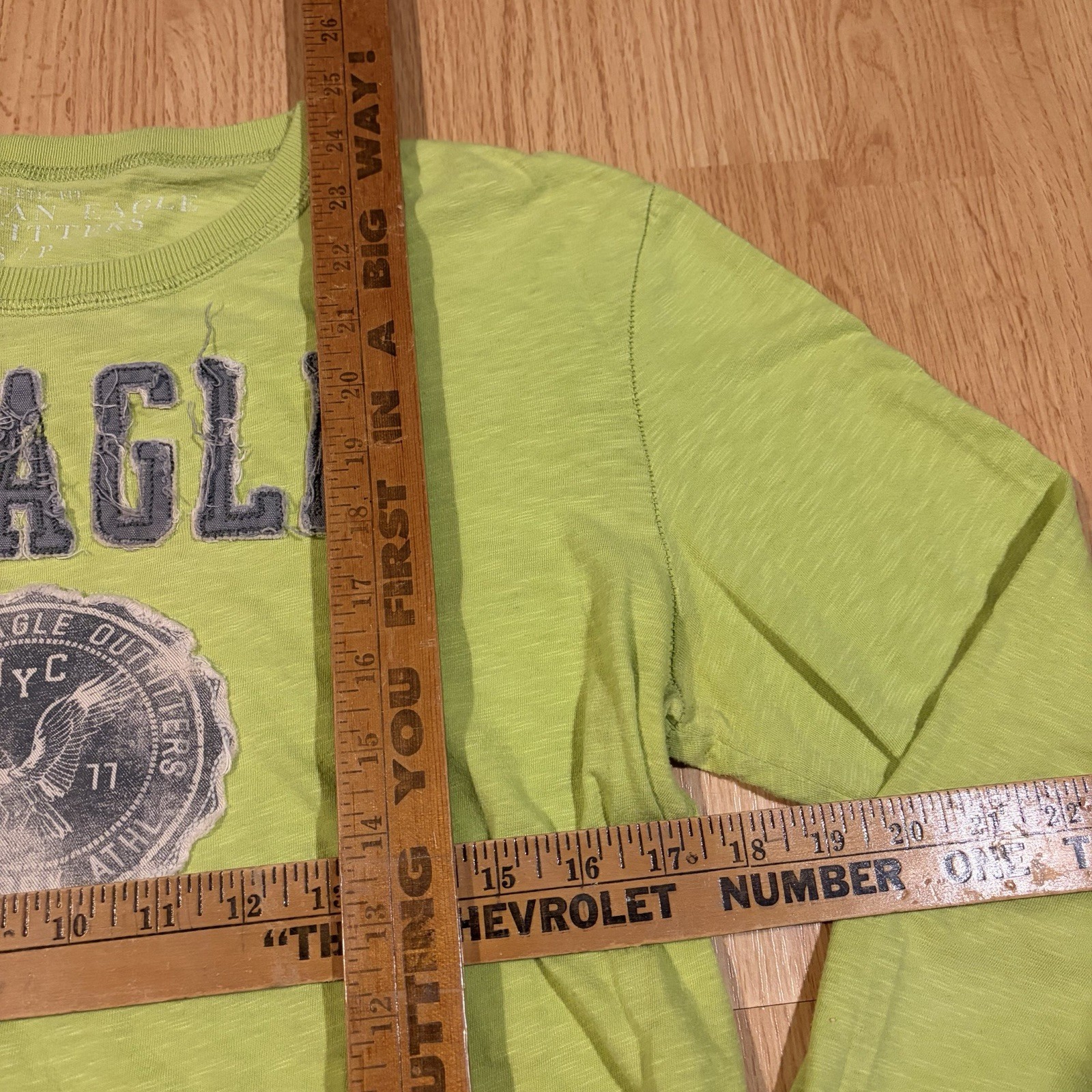 American Eagle Outfitters Vintage Fit Green Cotton Long Sleeve Shirt Mens Small