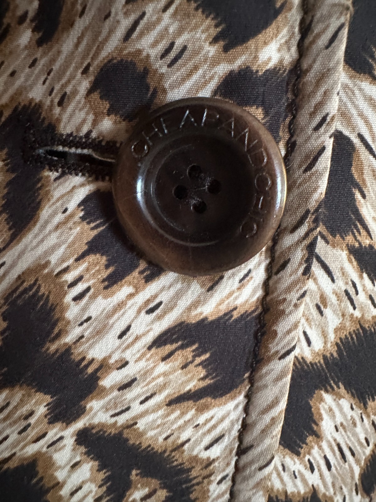 Moschino Cheap and Chic Leopard Coat Vintage IT 44 Textured Jacket AU 12