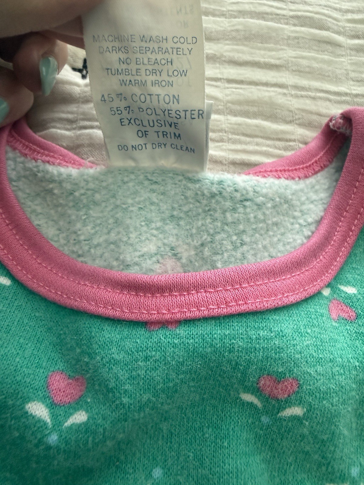 Vintage Hartstrings Girls Green/Pink Sweatshirt & Pants Set Size 5/6 USA