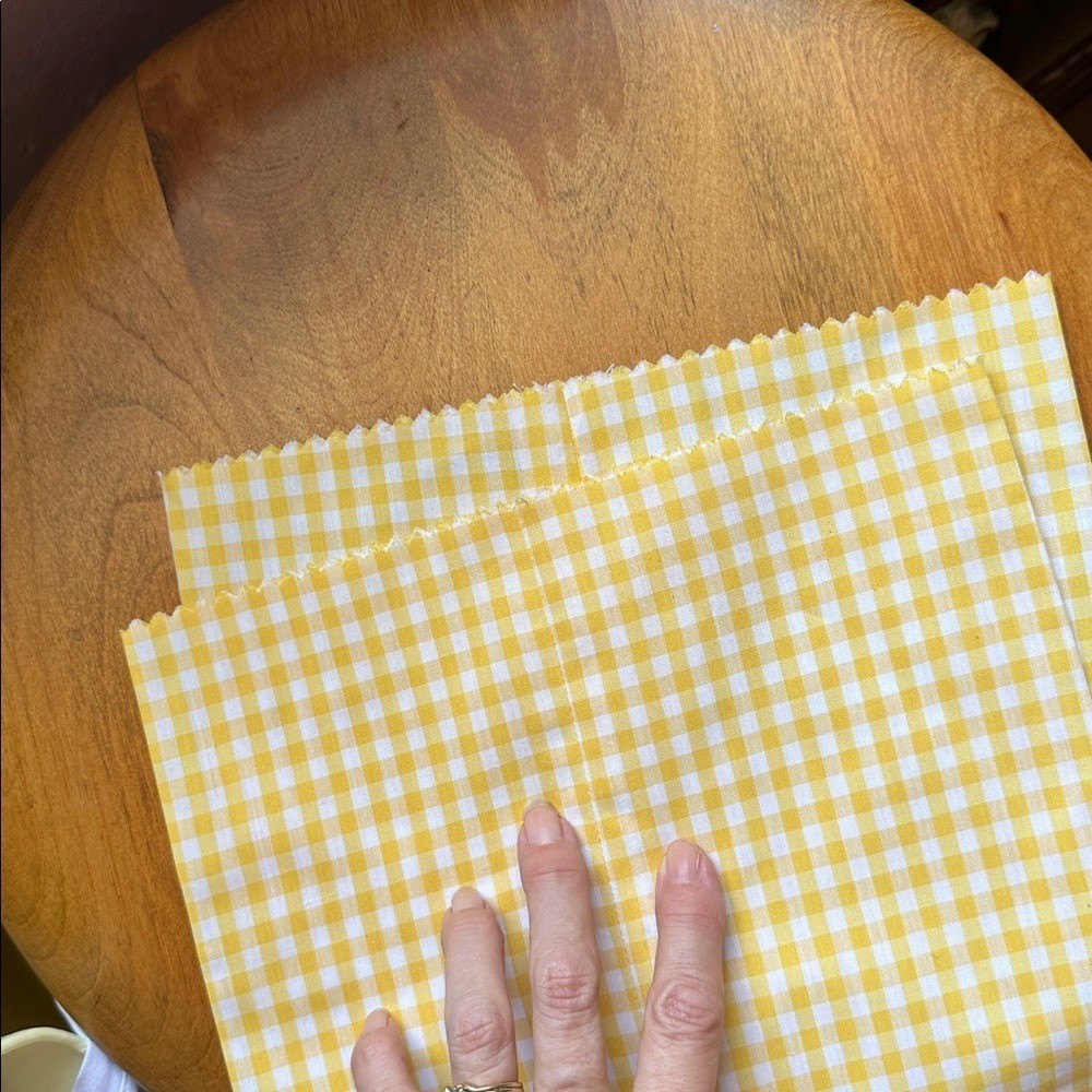 NWT Vintage 70s Izod Yellow & White Checked Polyester/Cotton Pants
