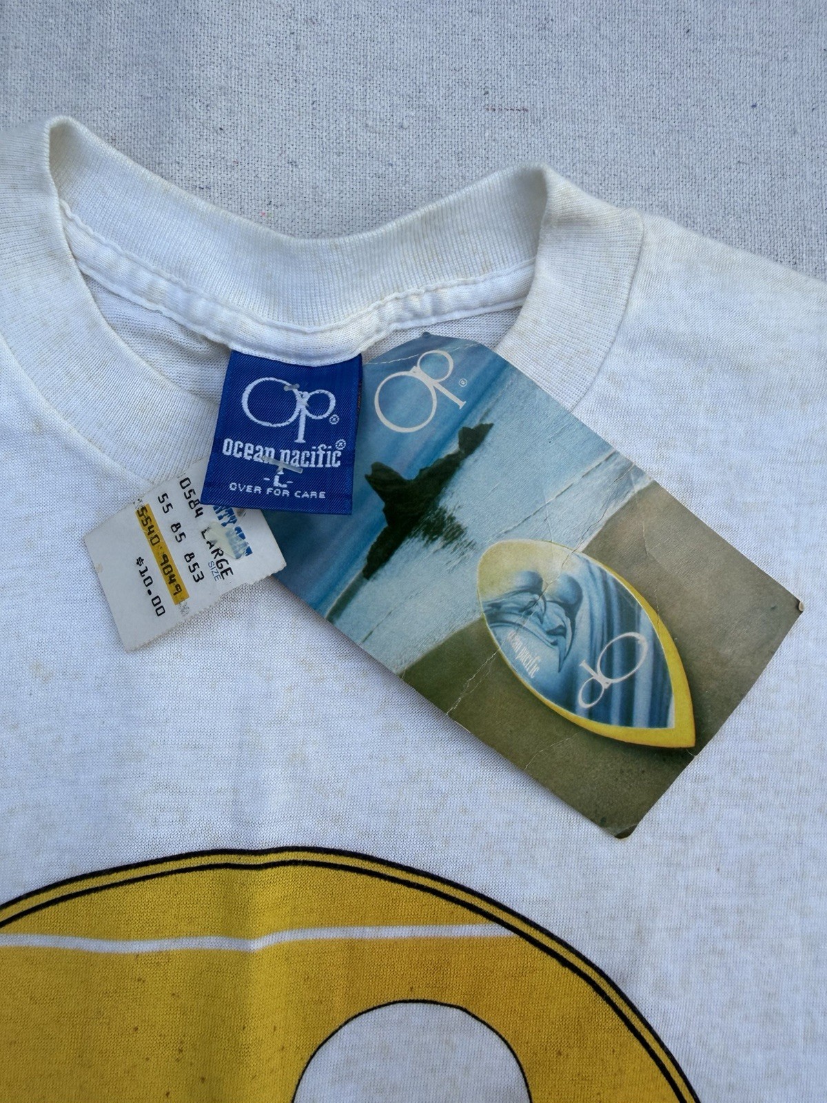 Rare Vtg 80s OP Ocean Pacific Sunwear Logo Surfer Shirt Surf Single Stitch