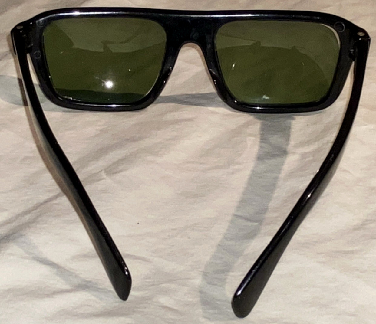 VTG Cool-Ray Polaroid 110 Supper Club Sunglasses BLACK Plastic 60s Mod MCM