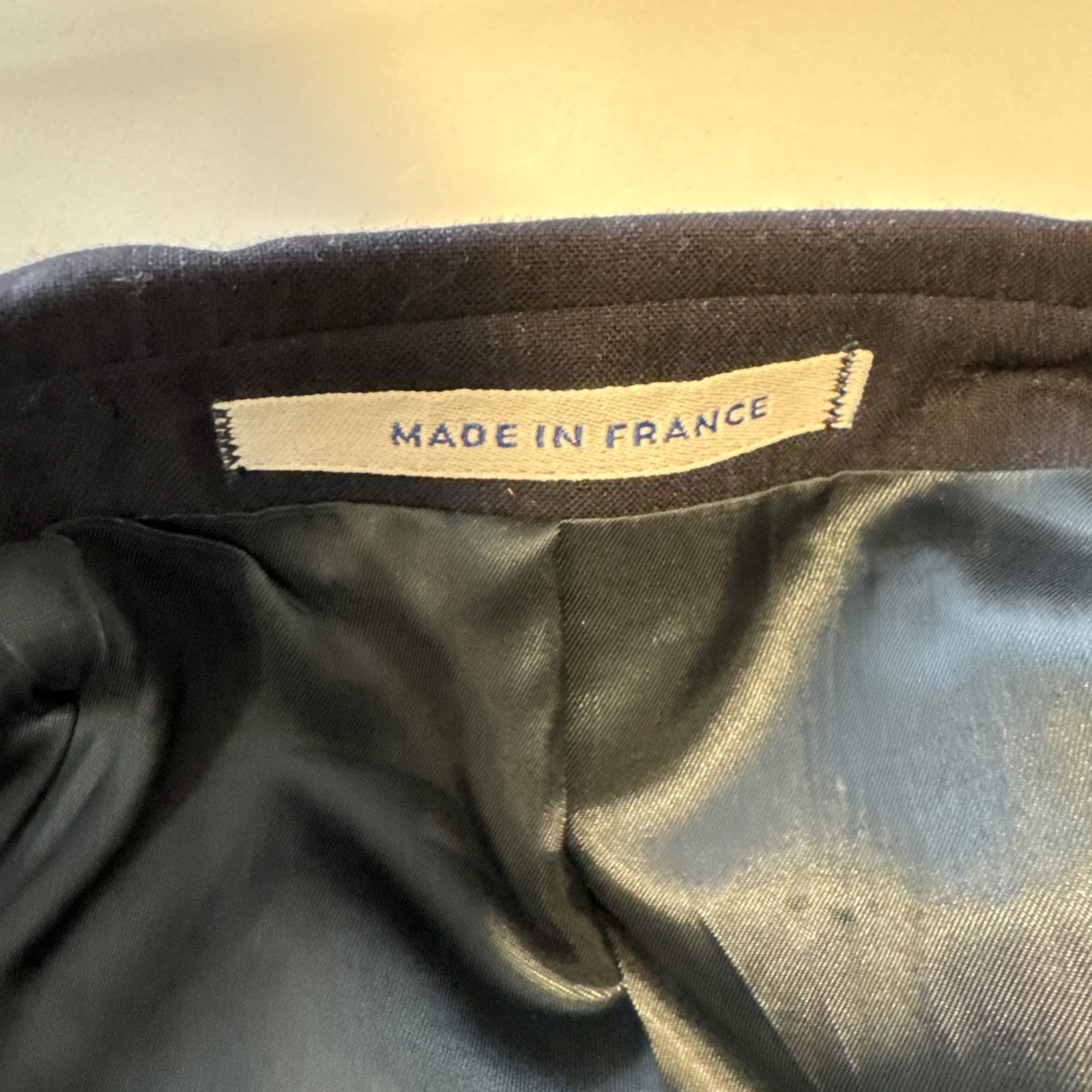VTG Yves Saint Laurent YSL 2-Piece Suit 40R Navy Pinstripe Wool 80s Lapel Mens