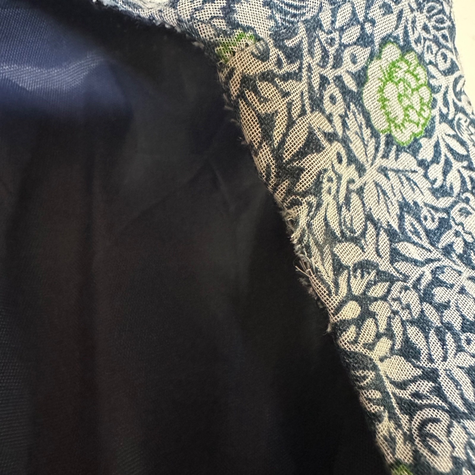 Vtg Miss Elliette Maxi Dress Garden Party Blue Floral Cottage 60s 70s Boho XS