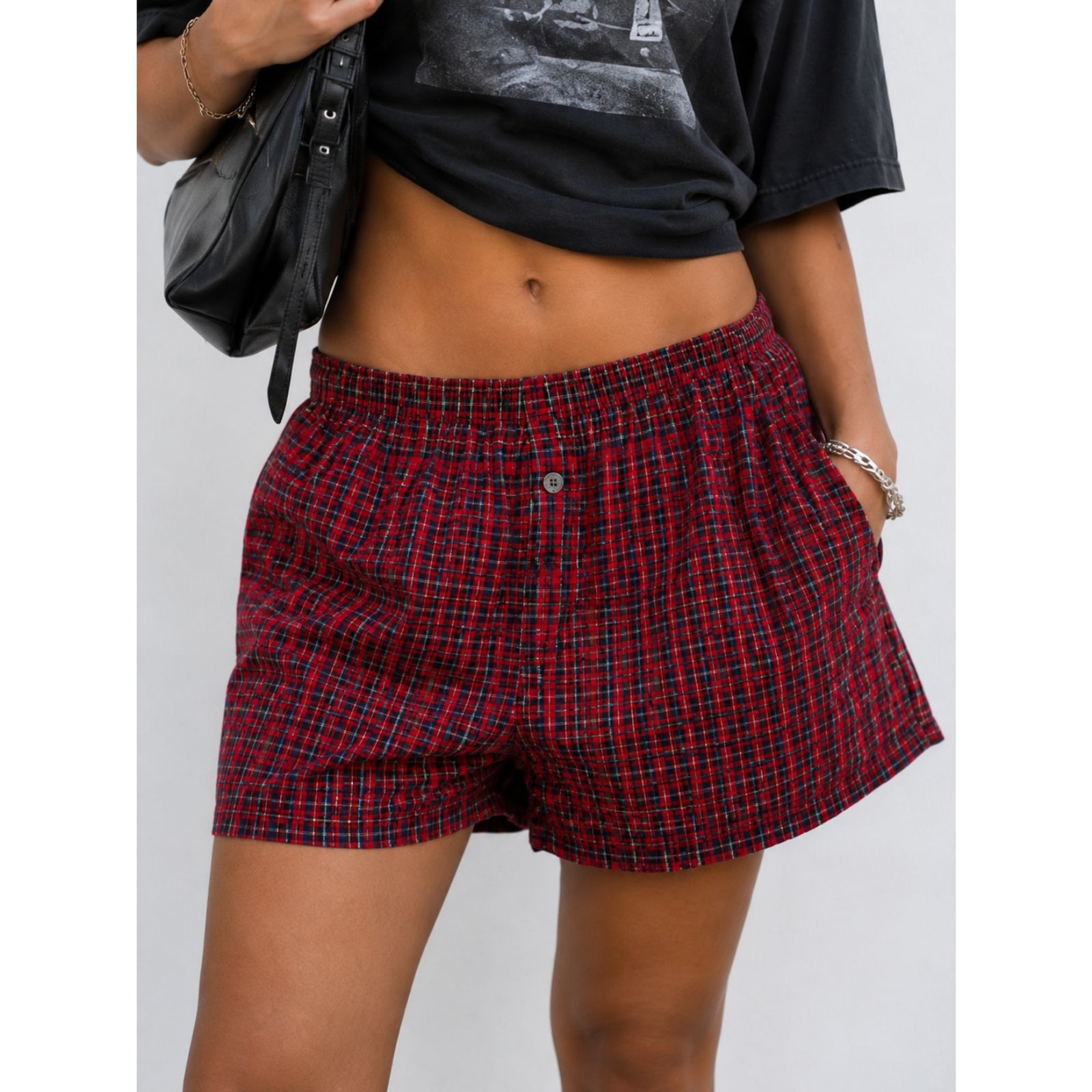 Vintage American Eagle Outfitters 100% Cotton Plaid Boxer Shorts L
