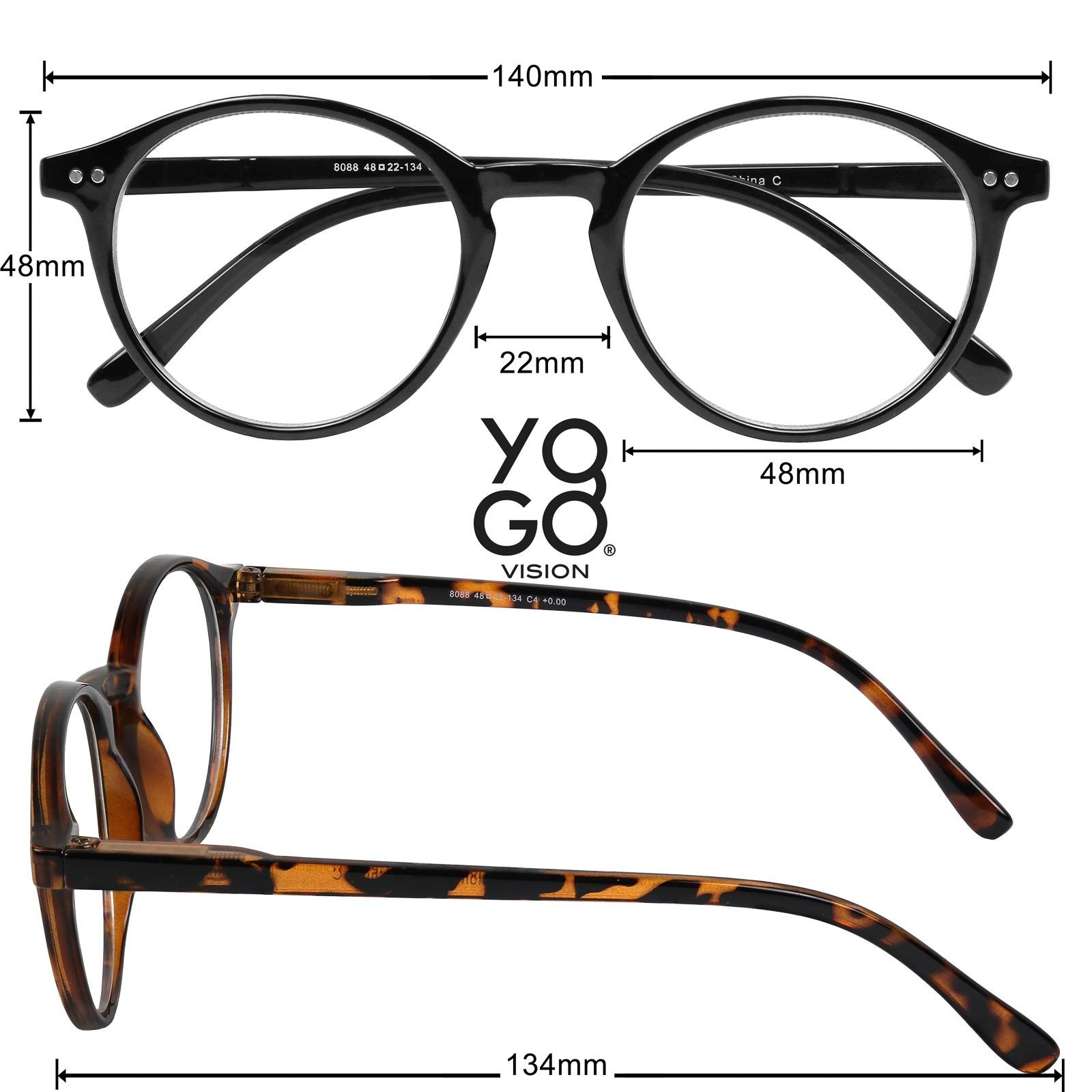 Yogo Vision Blue Light Blocking Glasses Men Women Computer Anti Eyestrain Gla…