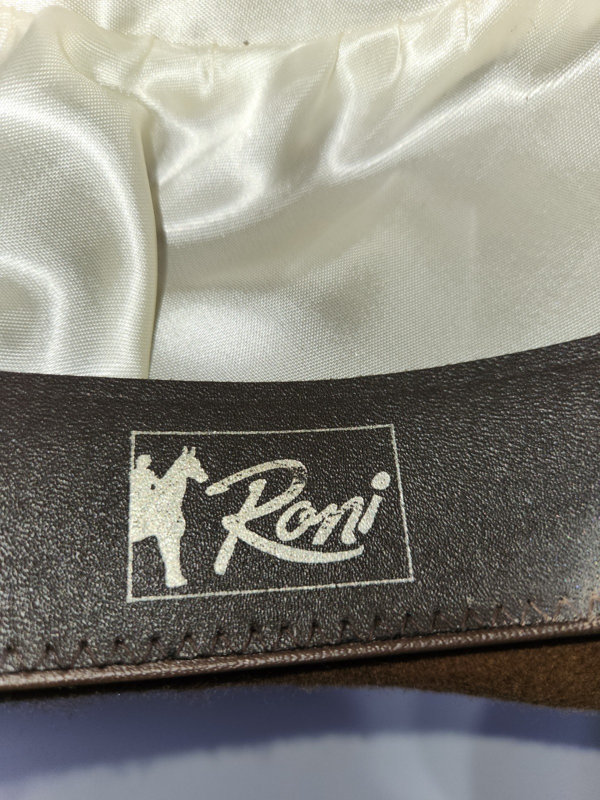 Vintage 1990s Roni Brown Wool Equestrian Derby Bowler Hat Size 7 (22 Inches)