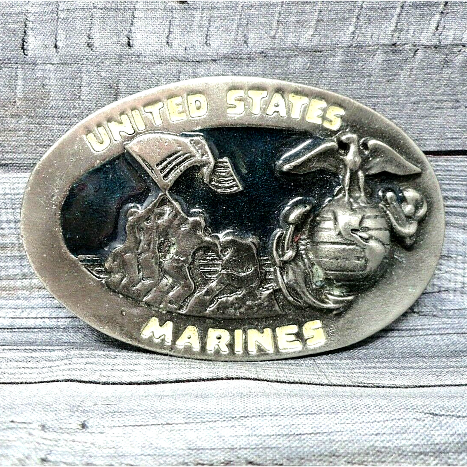 United States Marines Belt Buckle Military Vintage 80s InStyle BOA .CVB256