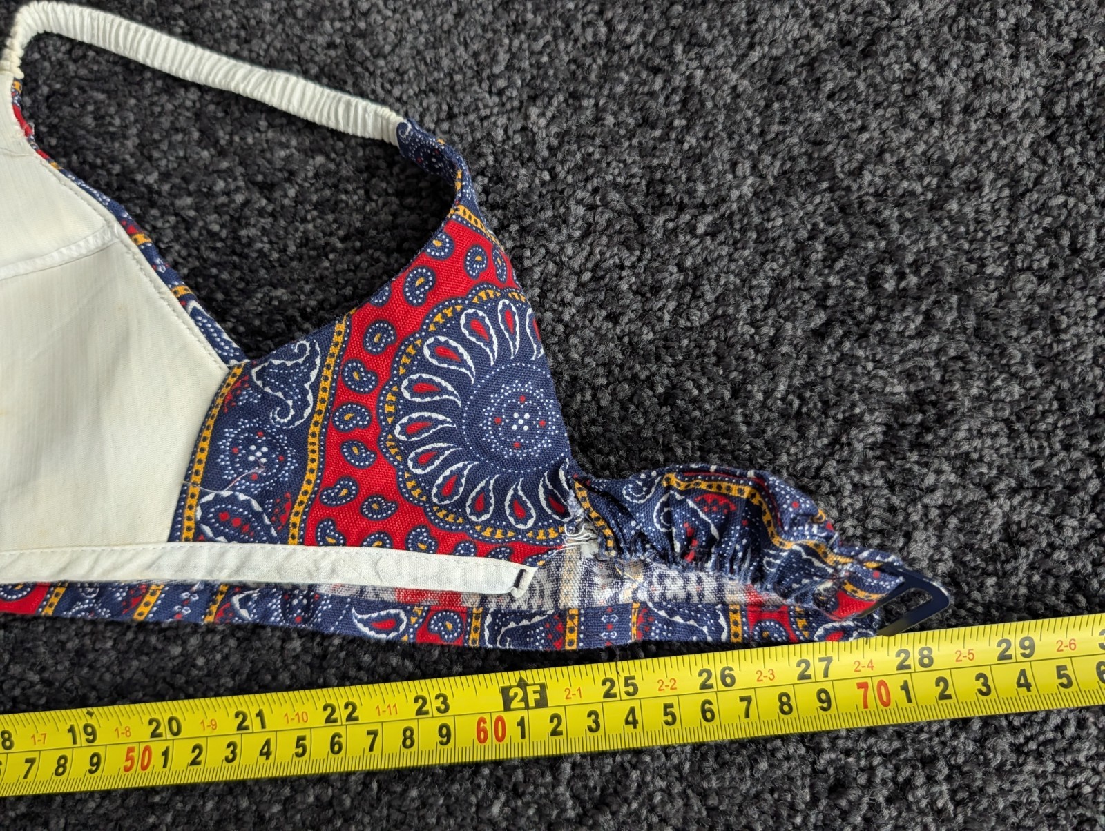 Vintage Dune Deck 3pc Bikini Swimsuit & Pants Set 60s 70s Paisley Bandana Print