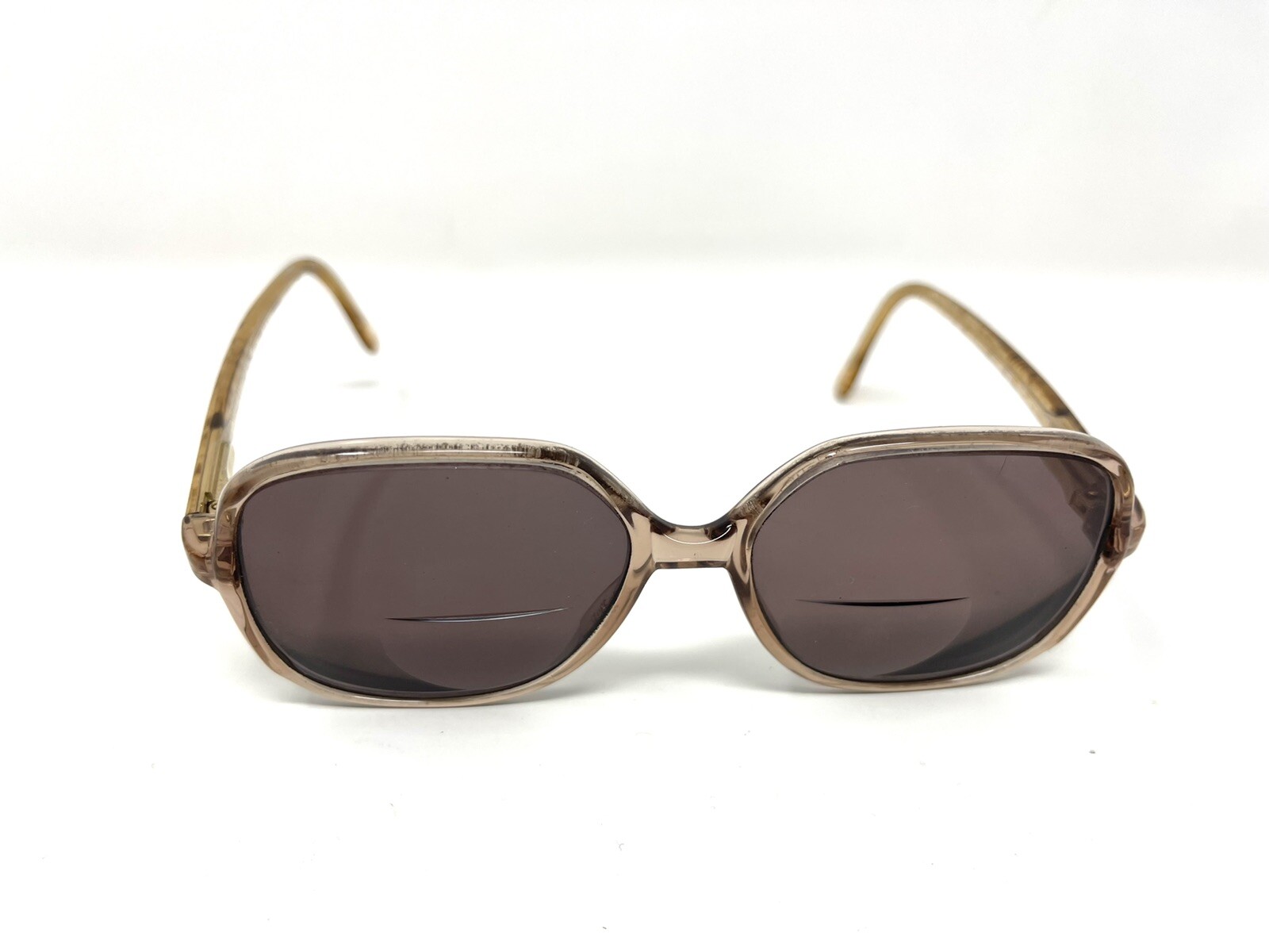 Vintage Luxottica Calista Brown Oval Sunglasses Italy FRAMES ONLY
