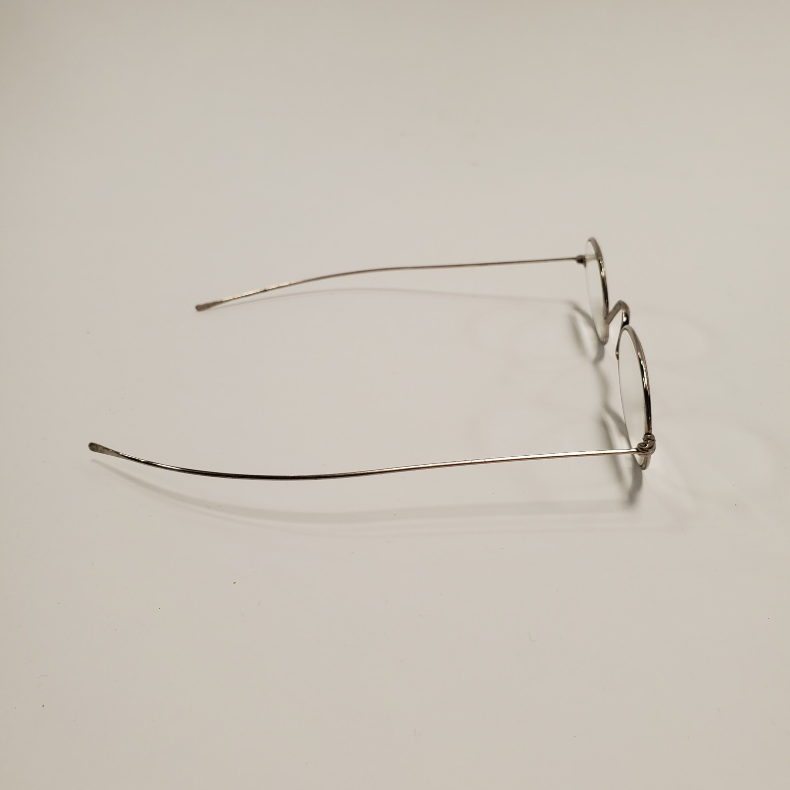 Antique Wire Rim Oval Spectacles Eyeglasses with Original Case