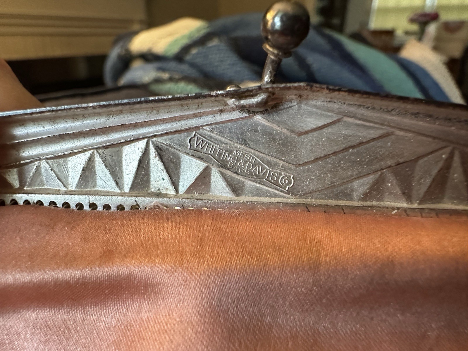 antique vintage whiting and davis mesh purse