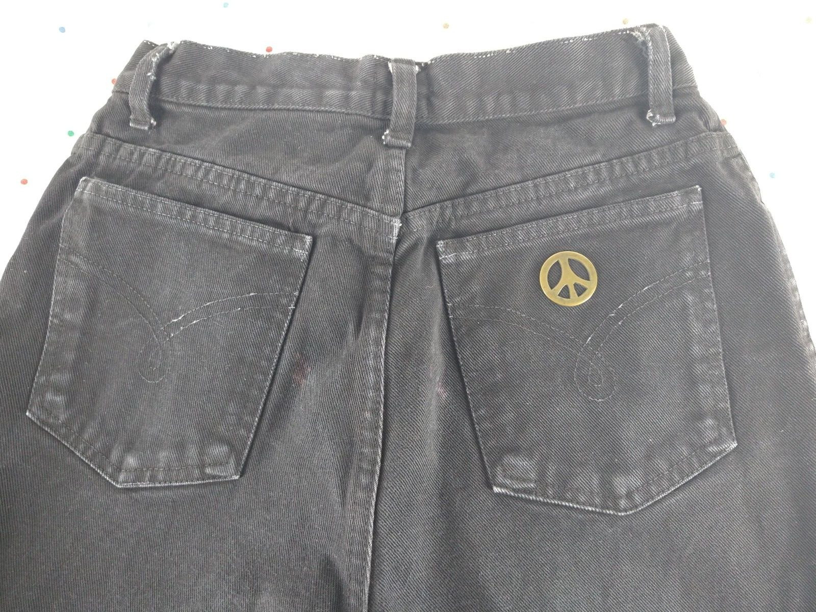 Vintage Moschino Women’s Jeans Pants W/Peace Sign On Its Pocket Size 29 CF