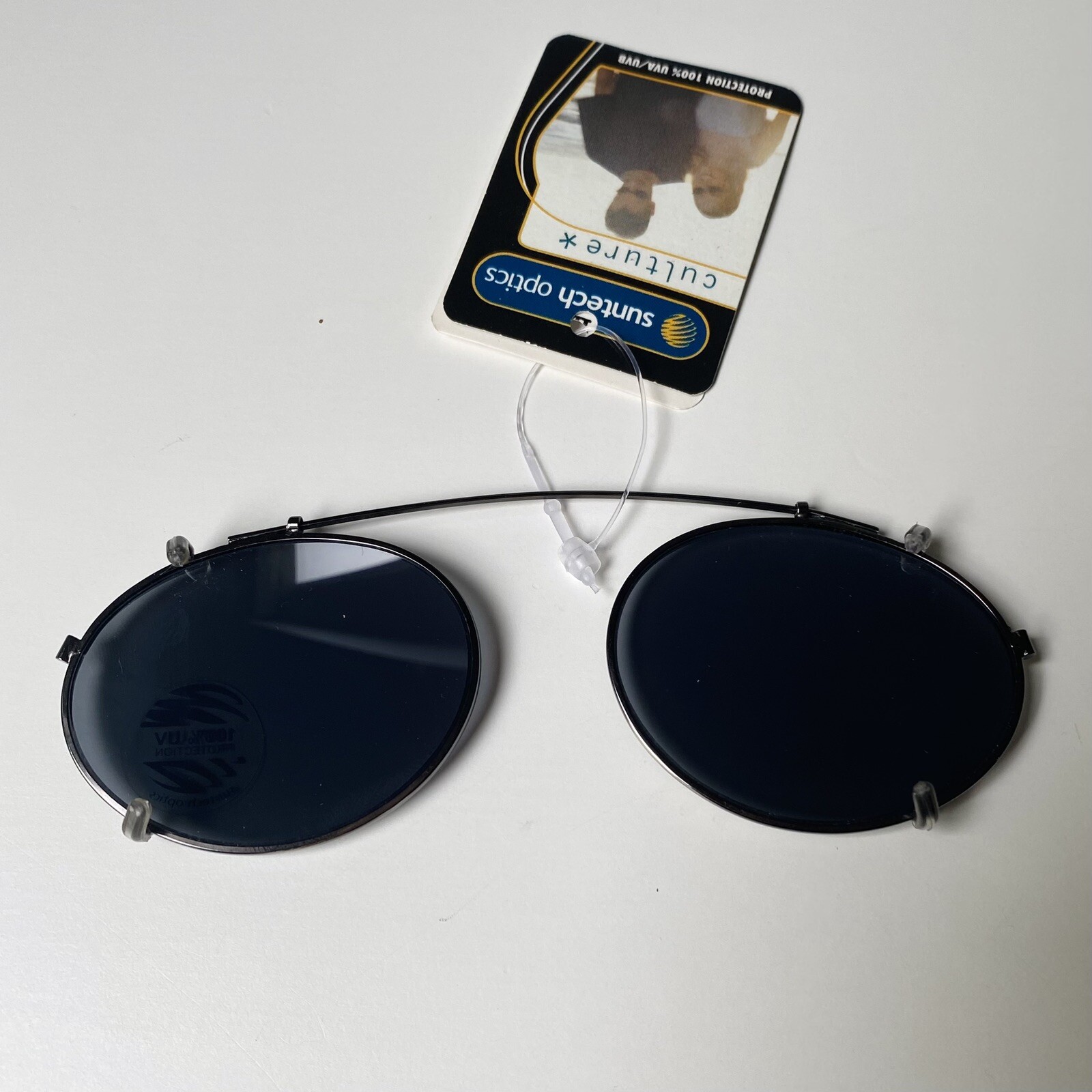 Suntech Optics Vintage Oval Clip-On 100% UV Protection Sunglasses Lens 40x50mm
