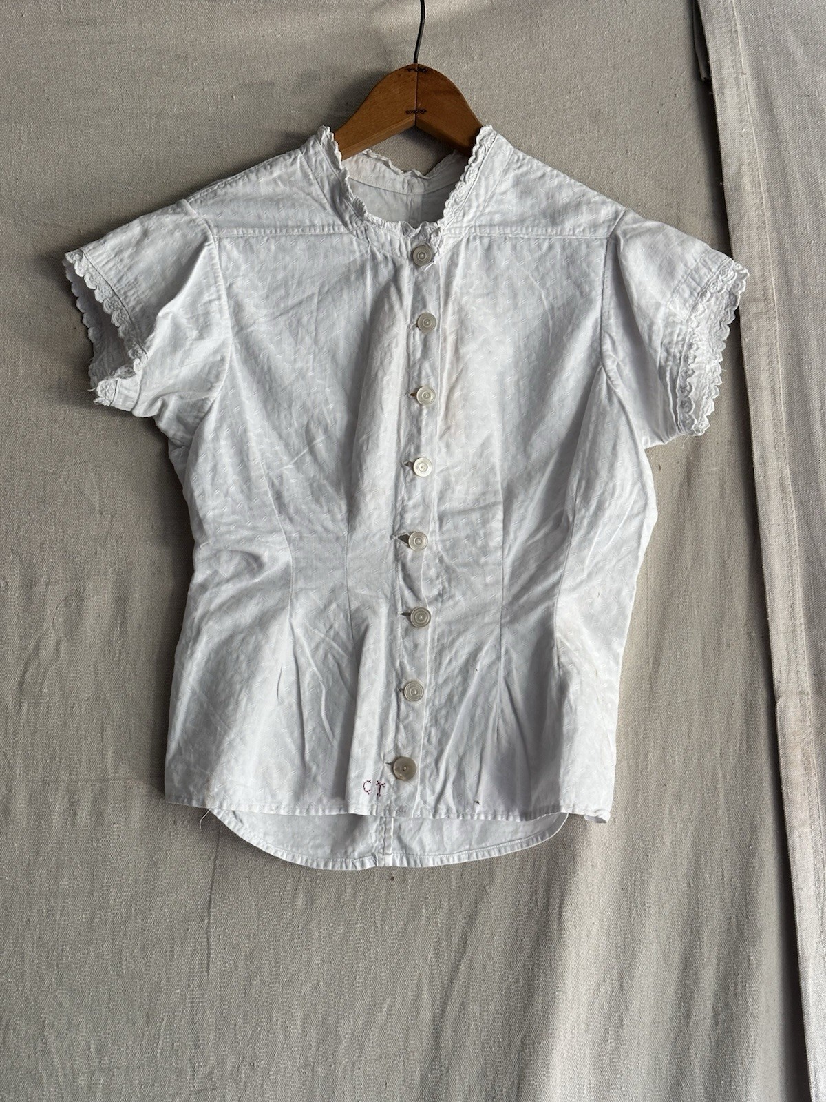 Vintage Resale Lot 3 Piece Antique French Women’s Silk Cotton Dress Blouse XS S