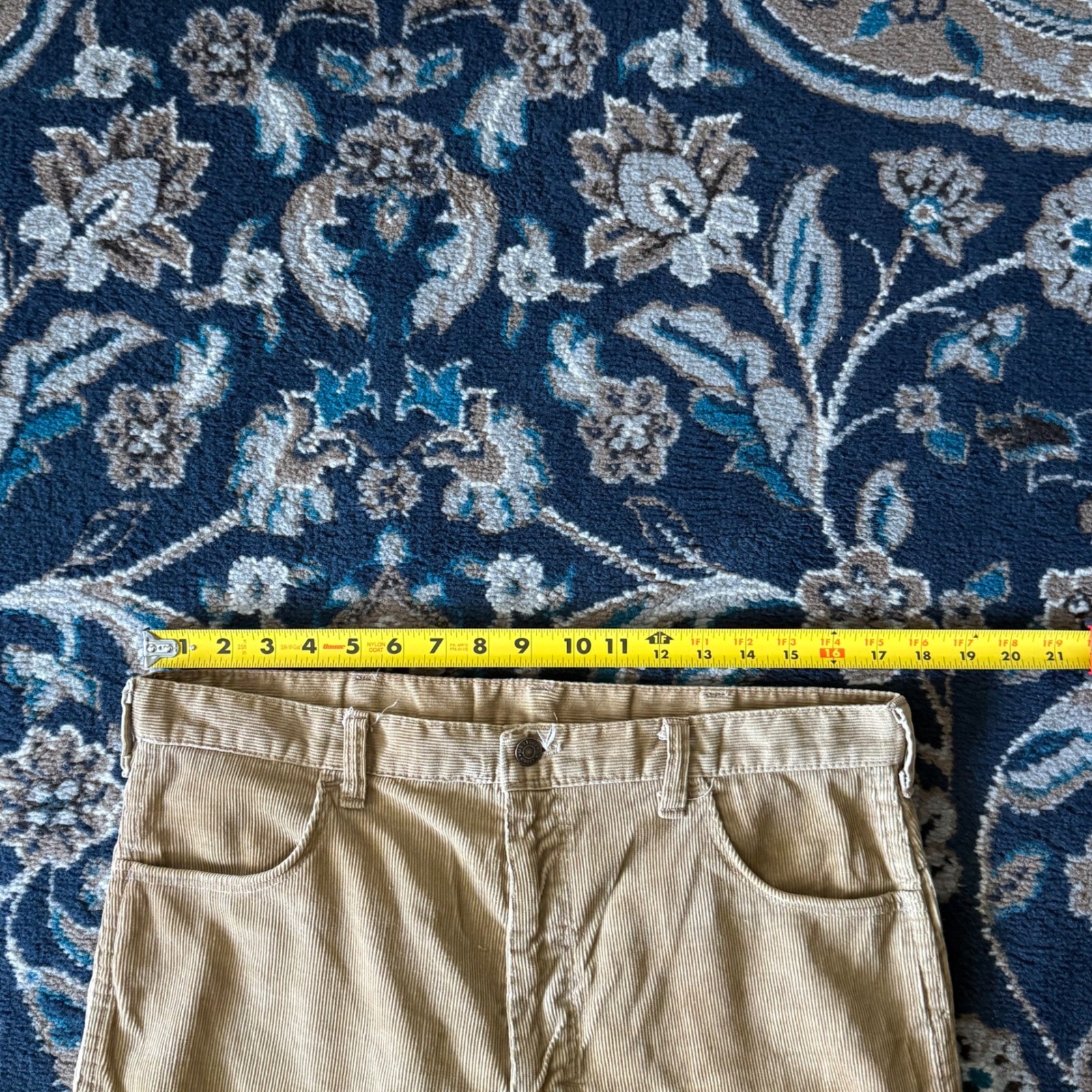 Vintage 70’s Tan Flare Leg Mr. Leggs Corduroy Pants Talon 42 Zipper