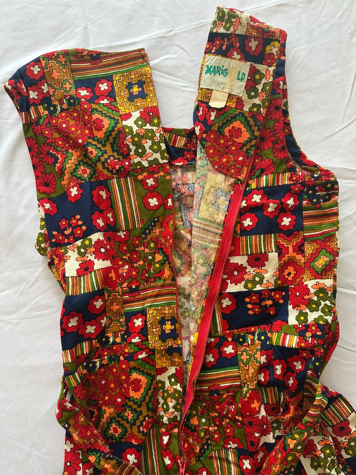 Pristine RARE Vintage Original 1960s Marigold Dress