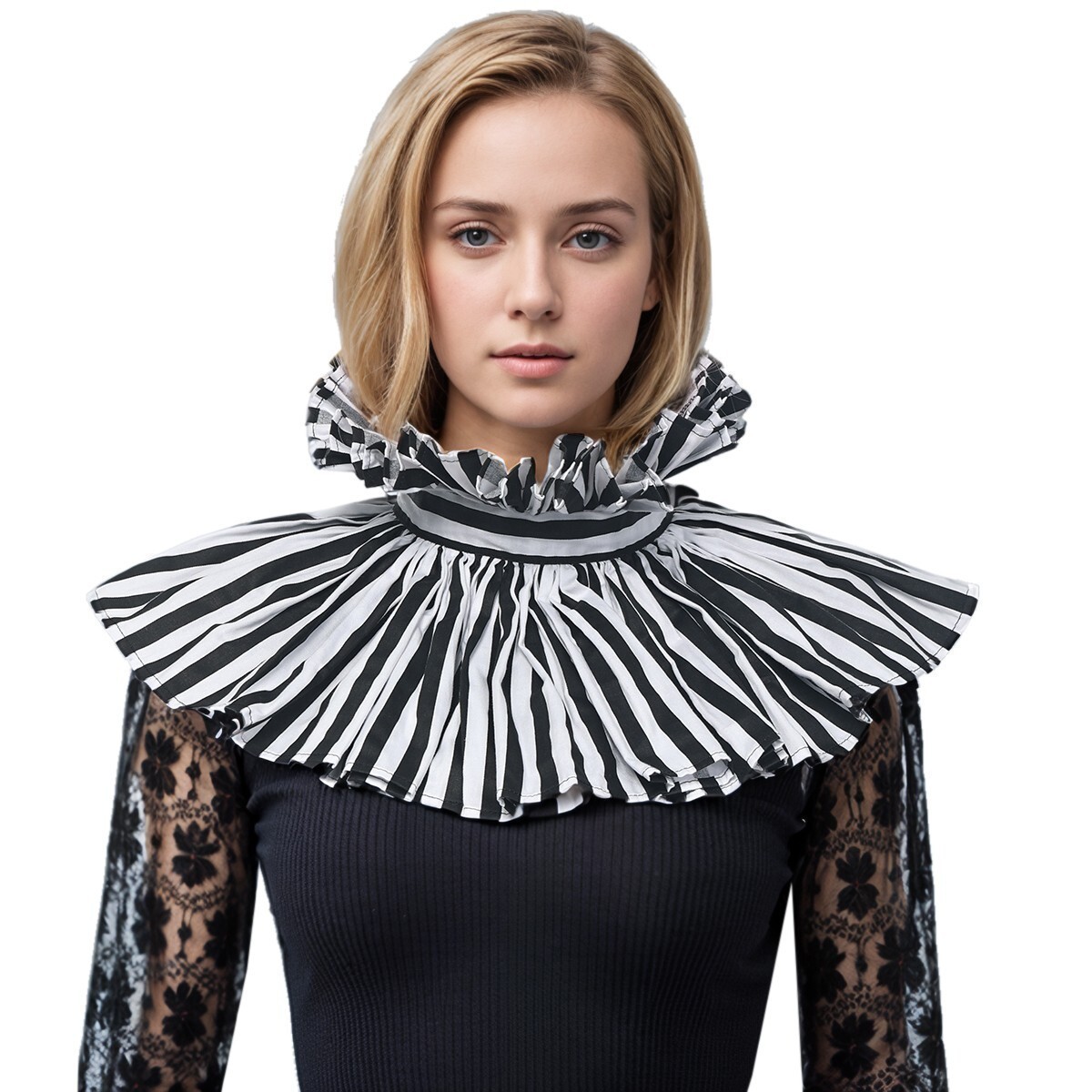 Renaissance Ruff Collar Clown Collar Victorian Collar Halloween Ruffle Collars
