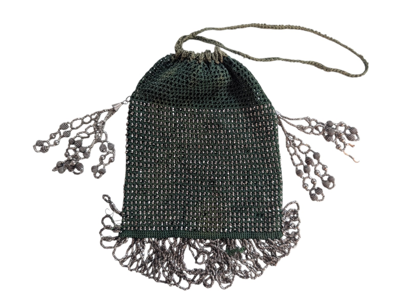 Vtg Art Deco Micro Beaded Purse Bag Daisy Victorian Lot 4 Celluloid Glass Pastel