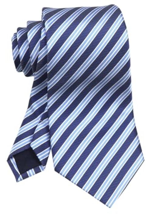 3.15″(8cm) Fashion Striped Ties Mens Plaid Flower Necktie One Size Navy & Blue