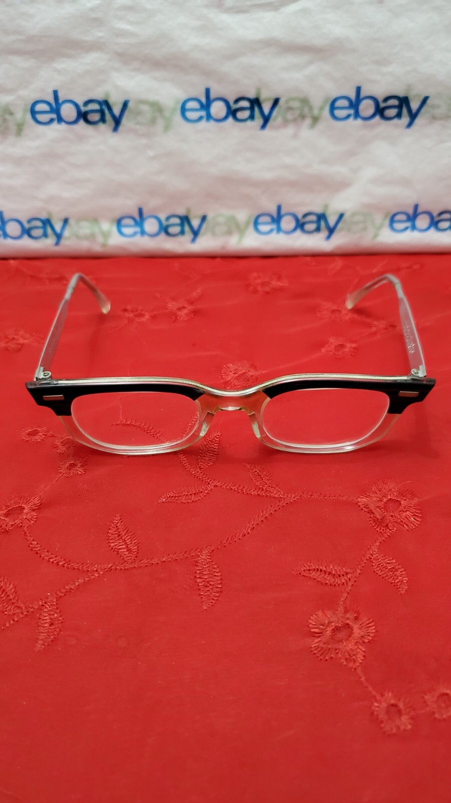 Vintage Artcraft Rhodium Plateed 3¾-5 Eyeglasses “Frames Only” – Rx Unknown -USA