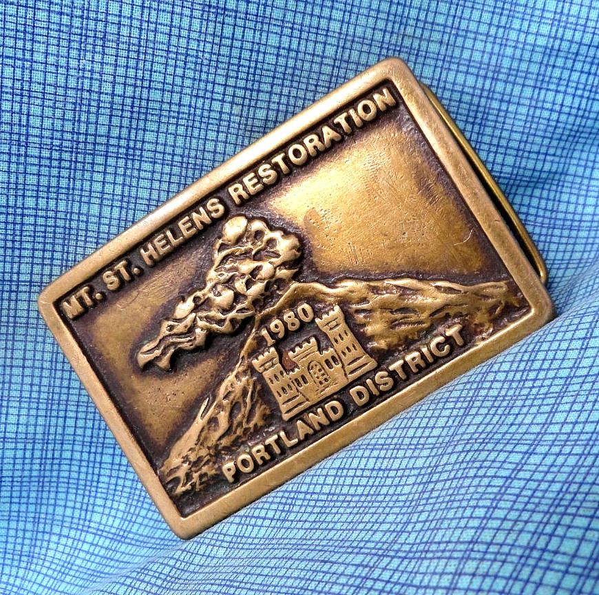 US Army Corps of Engineers #Portland District Mt St Helens Belt Buckle .GMP311