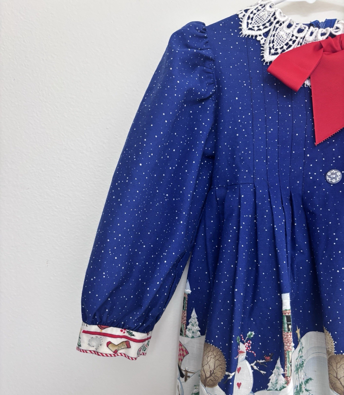 Vintage Daisy Kingdom Peppermint Hill Dress Size 4 Christmas Winter Zipper EUC