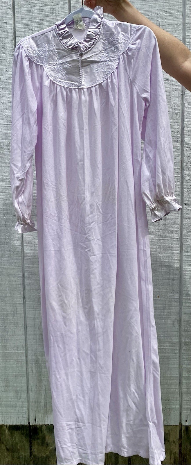 Vintage Donna Richard For Gilligan O’Malley Lavendar Long Nightgown Large L