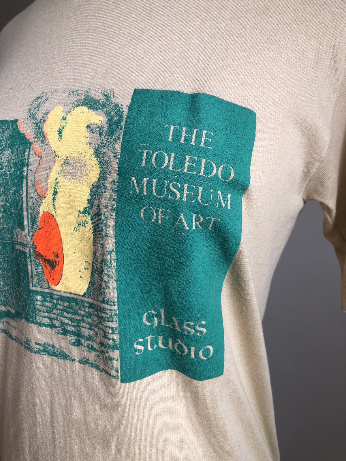 FABULOUS VTG JERZEES Toledo Museum Of Art Glass Studio Glass Blower T-shirt SZ S