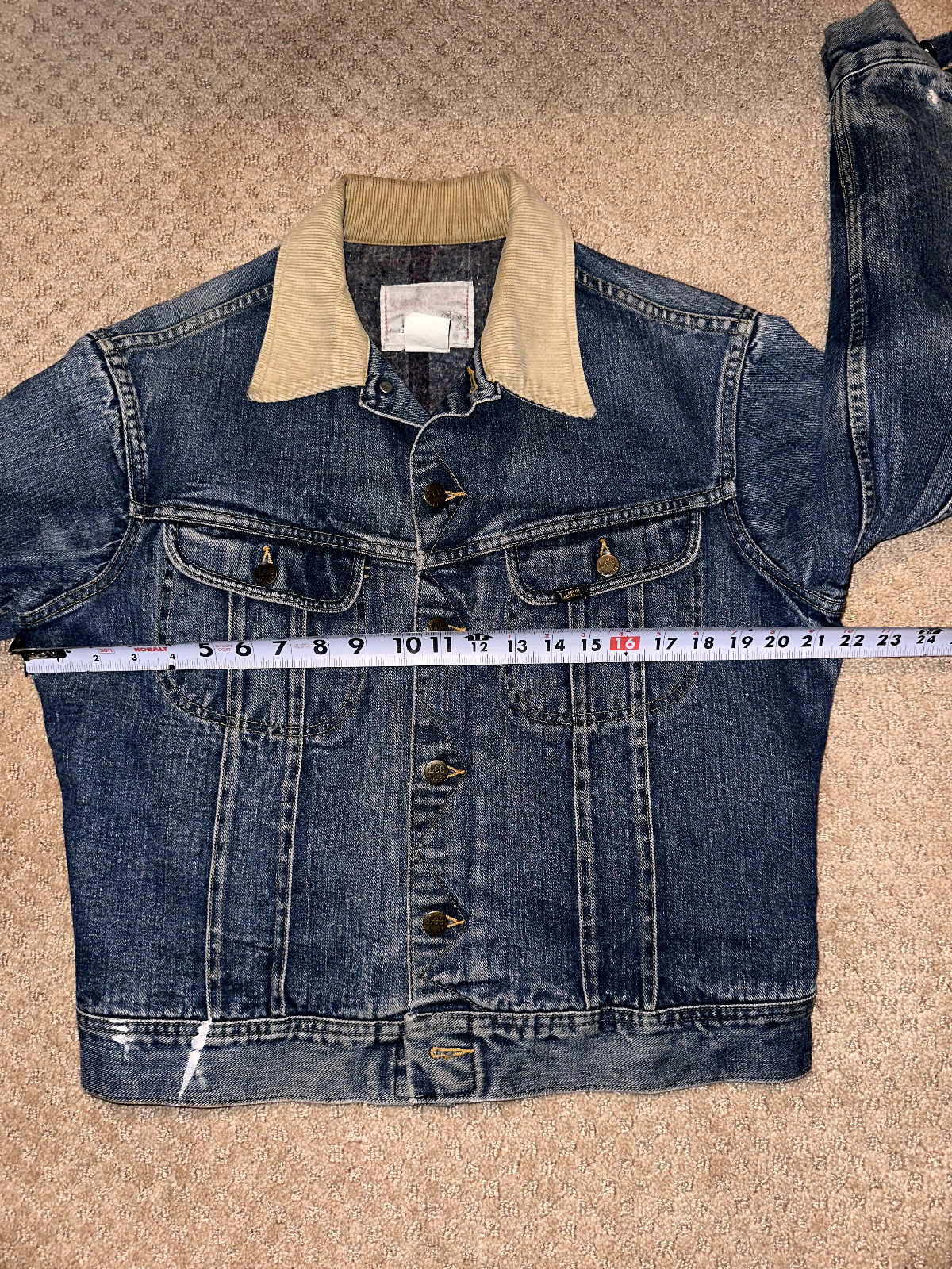 Vintage LEE STORM RIDER Denim Jacket Mens M True Vintage Blanket Lined 1970s USA