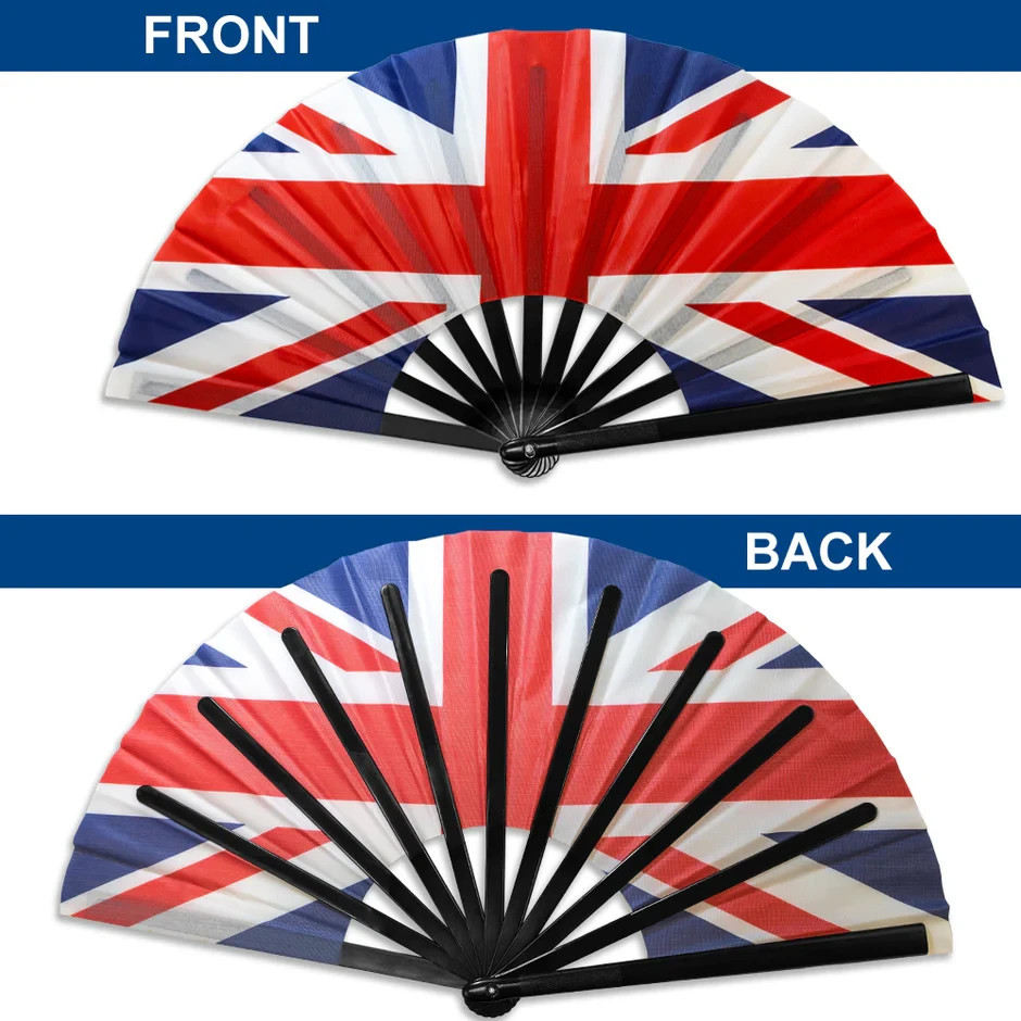 United Kingdom Large Hand Fan World Cup Fan Soccer Folding Fan UK Handheld Fan