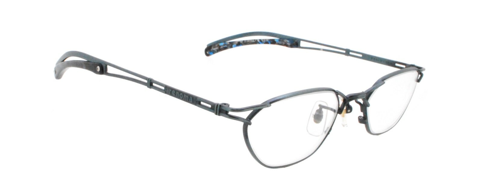 New Authentic renoma T21-9501 COL 8A Japan 90s Vintage Blue Eyeglasses Frames