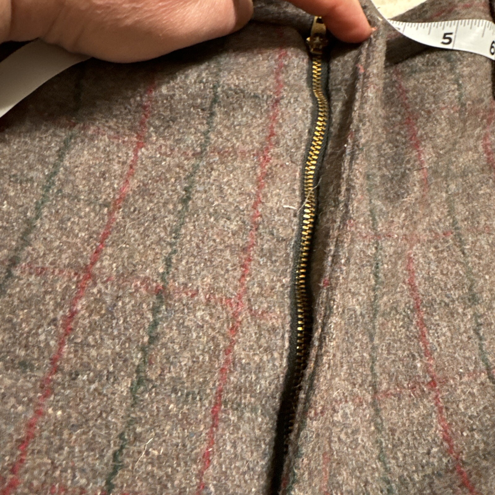 VTG Northway Mens Wool Pants 48”Wx 28”L Gray Pin Striped Water Repellent