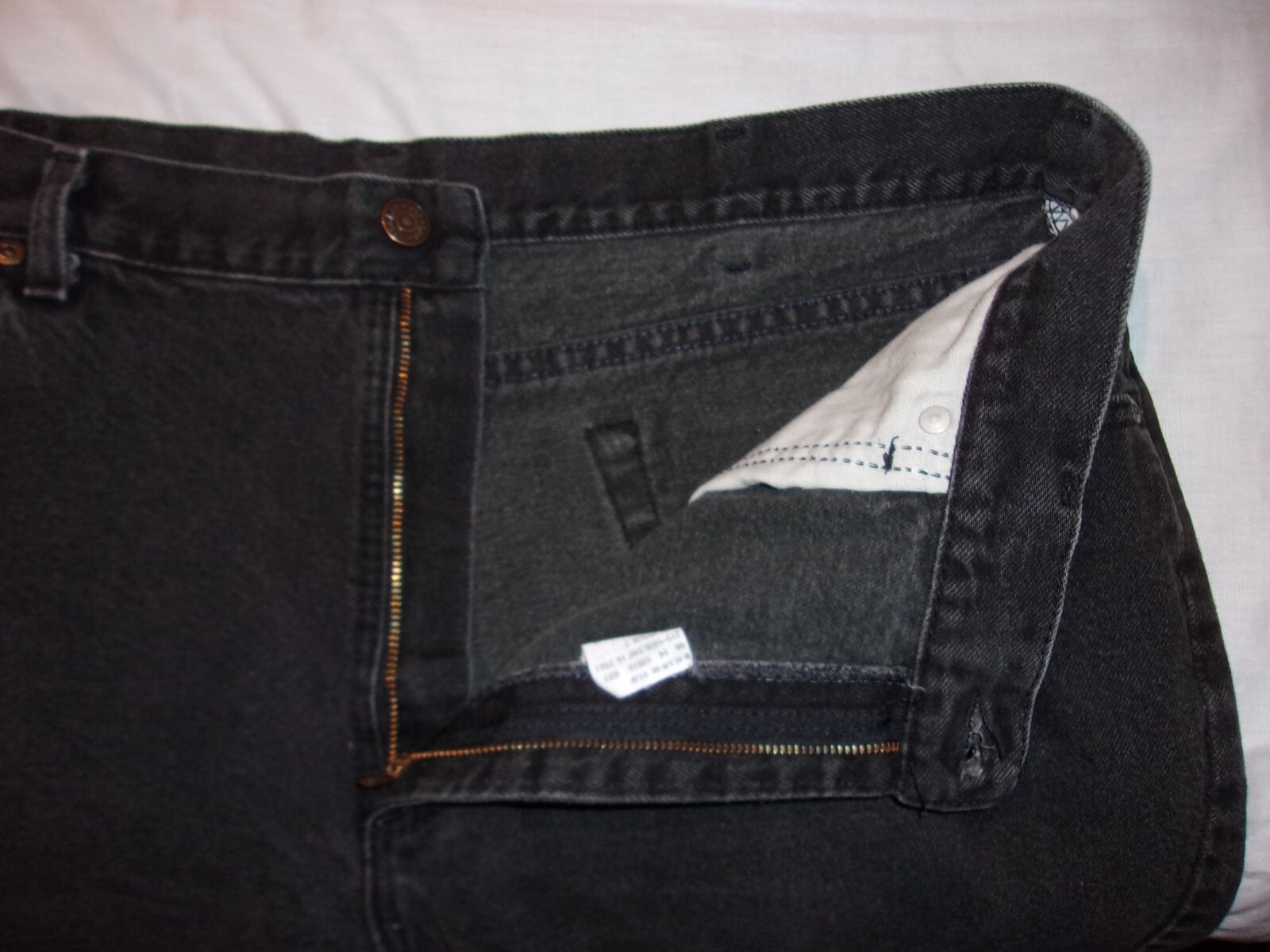 Lee Jeans Black Denim Shorts Men’s Made in USA Tagged 40w Actual 37×8 INV#J-104