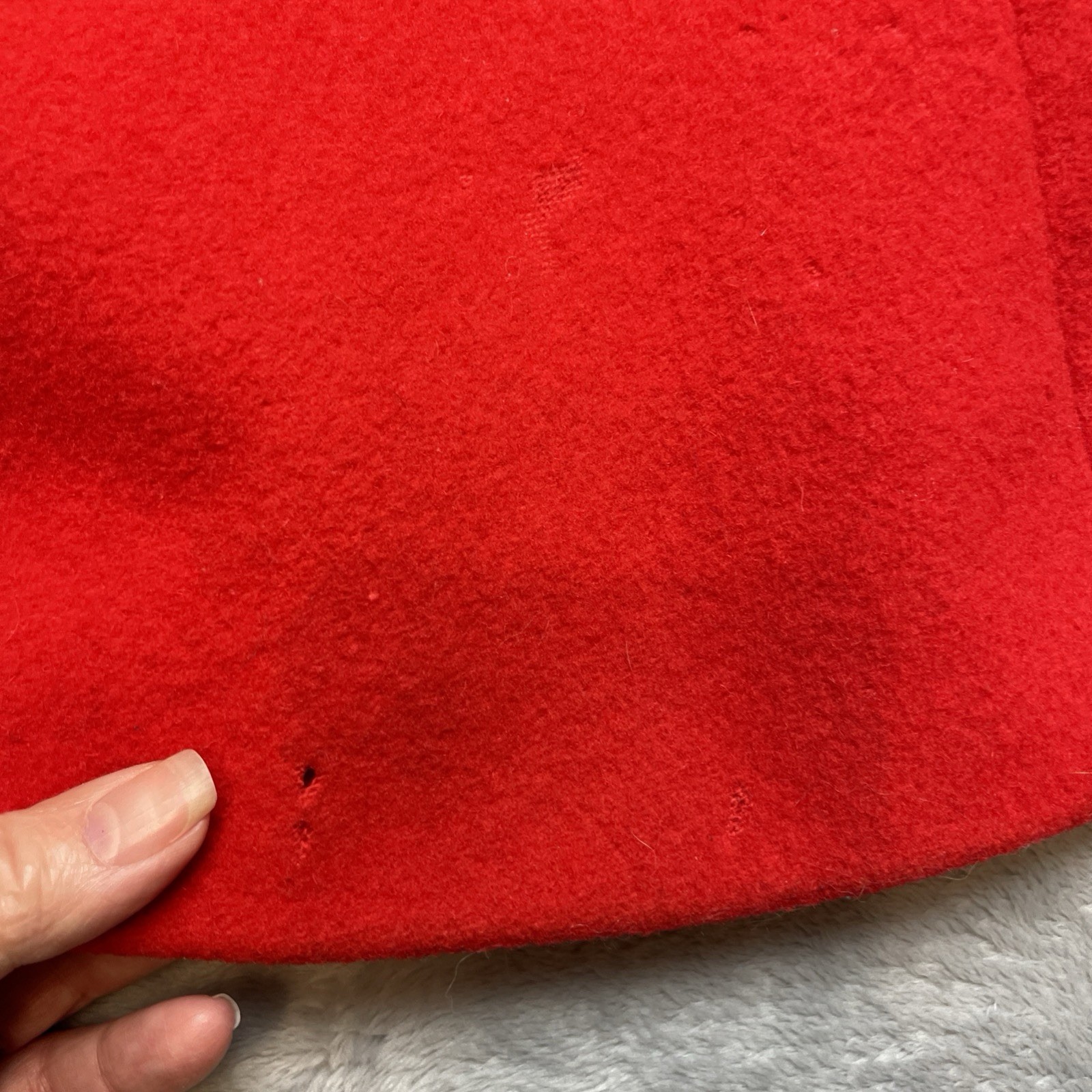Vtg Christian Dior Saks Fifth Avenue Womens MCM Wool Coat Sz 10 Apple Red Long