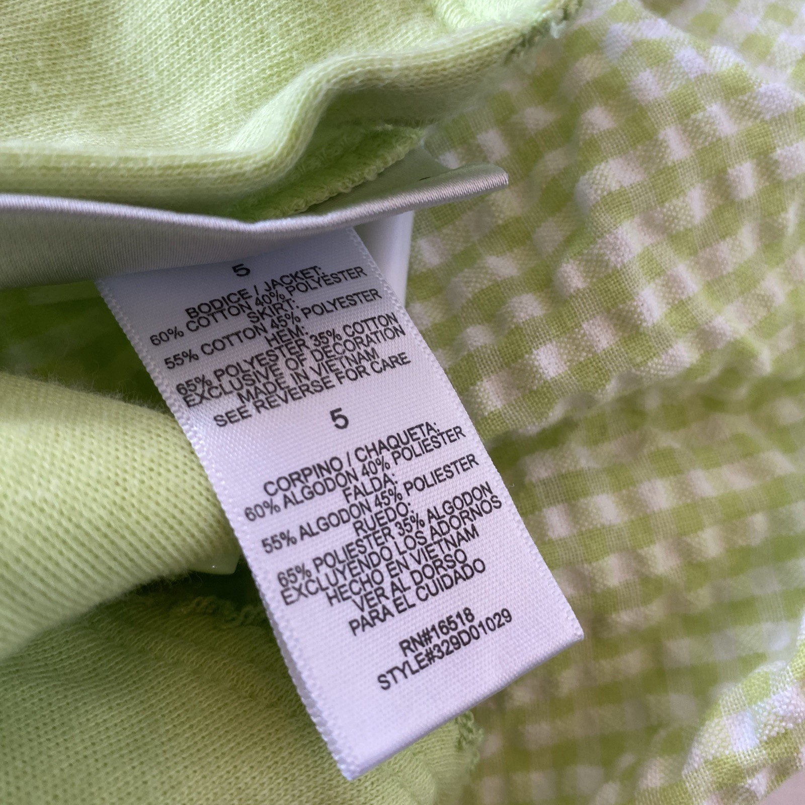 YoungLand Kids Dress size 5, 22 inches long
