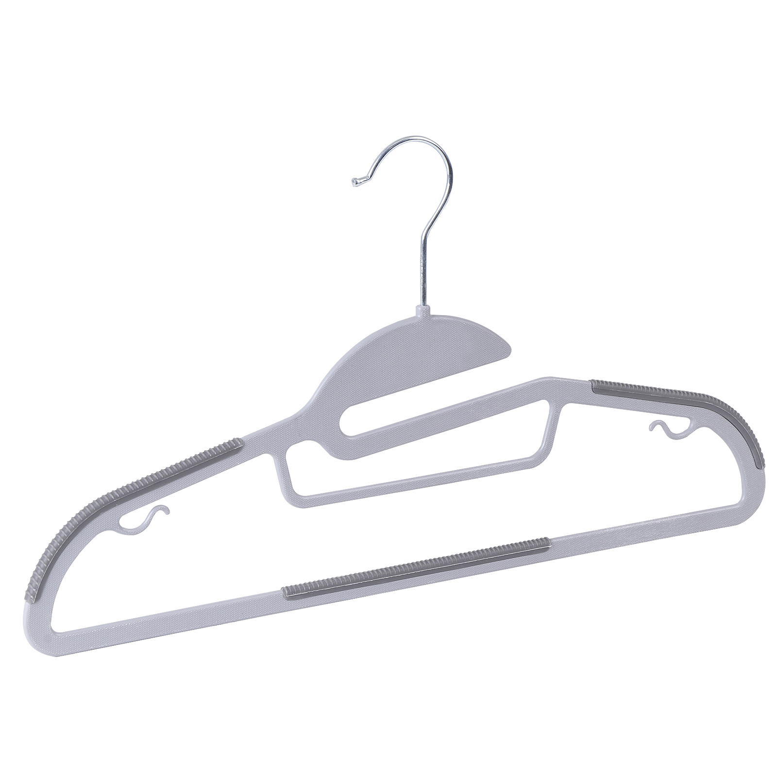 50 Pack Plastic Clothes Hangers Heavy-Duty w/360° Swivel Hook & Non-Slip Design