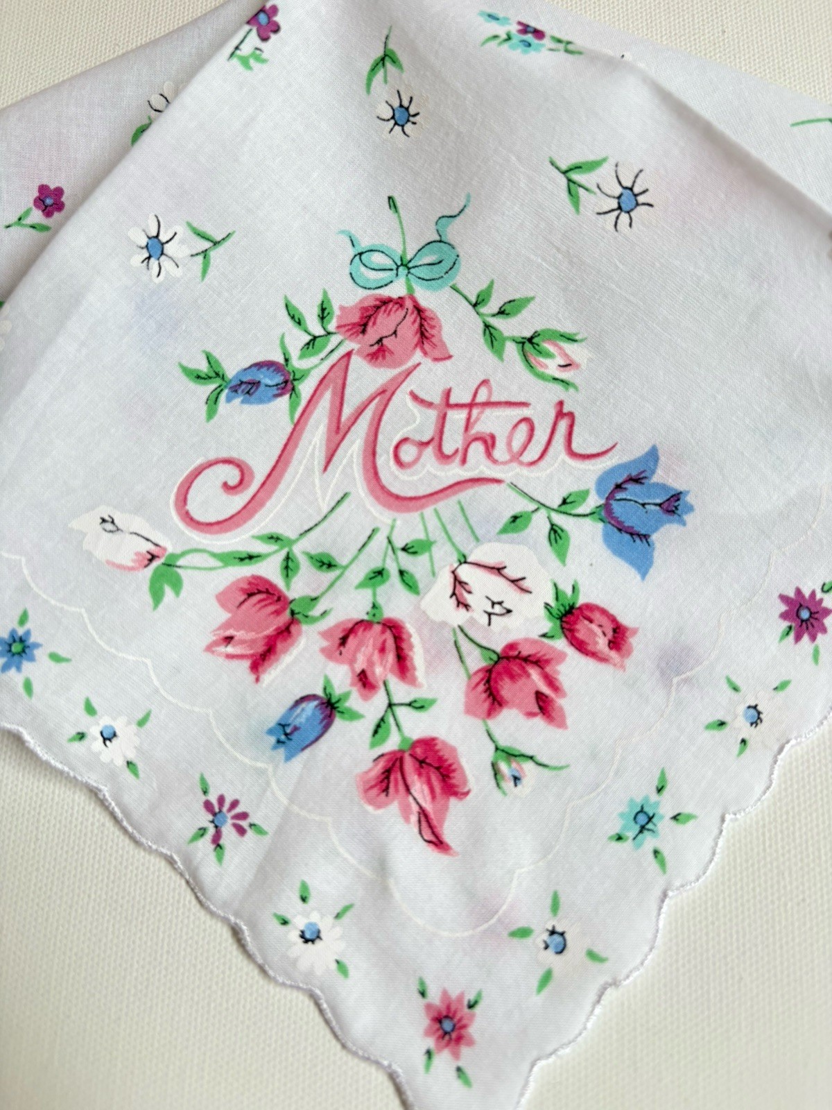 Beautiful New LuRay MOTHER Handkerchief Hankie With Pretty Roses