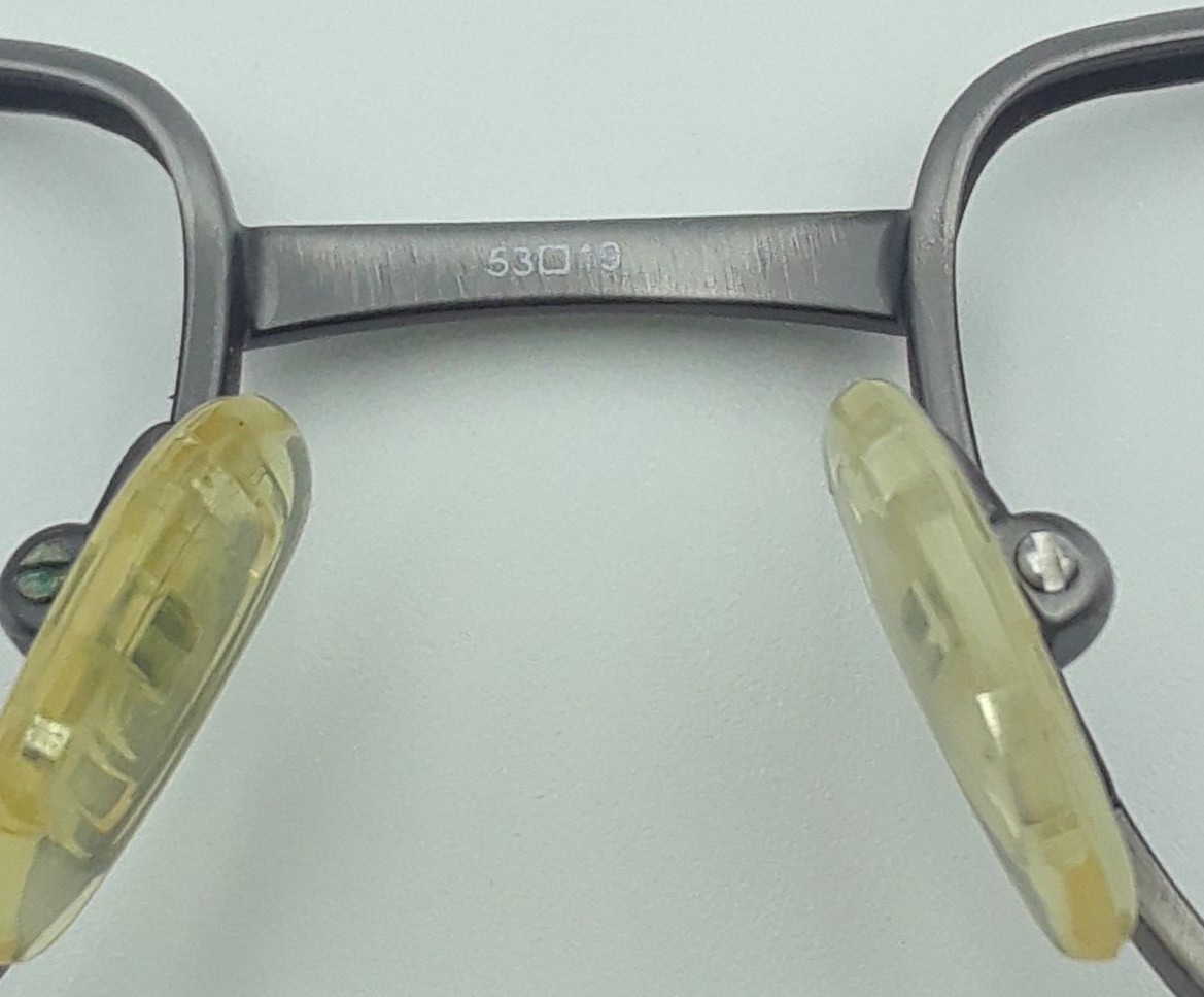 Vintage Cerruti 1881 C7211 E Gray Matte Gunmetal Rectangle Sunglasses Frames