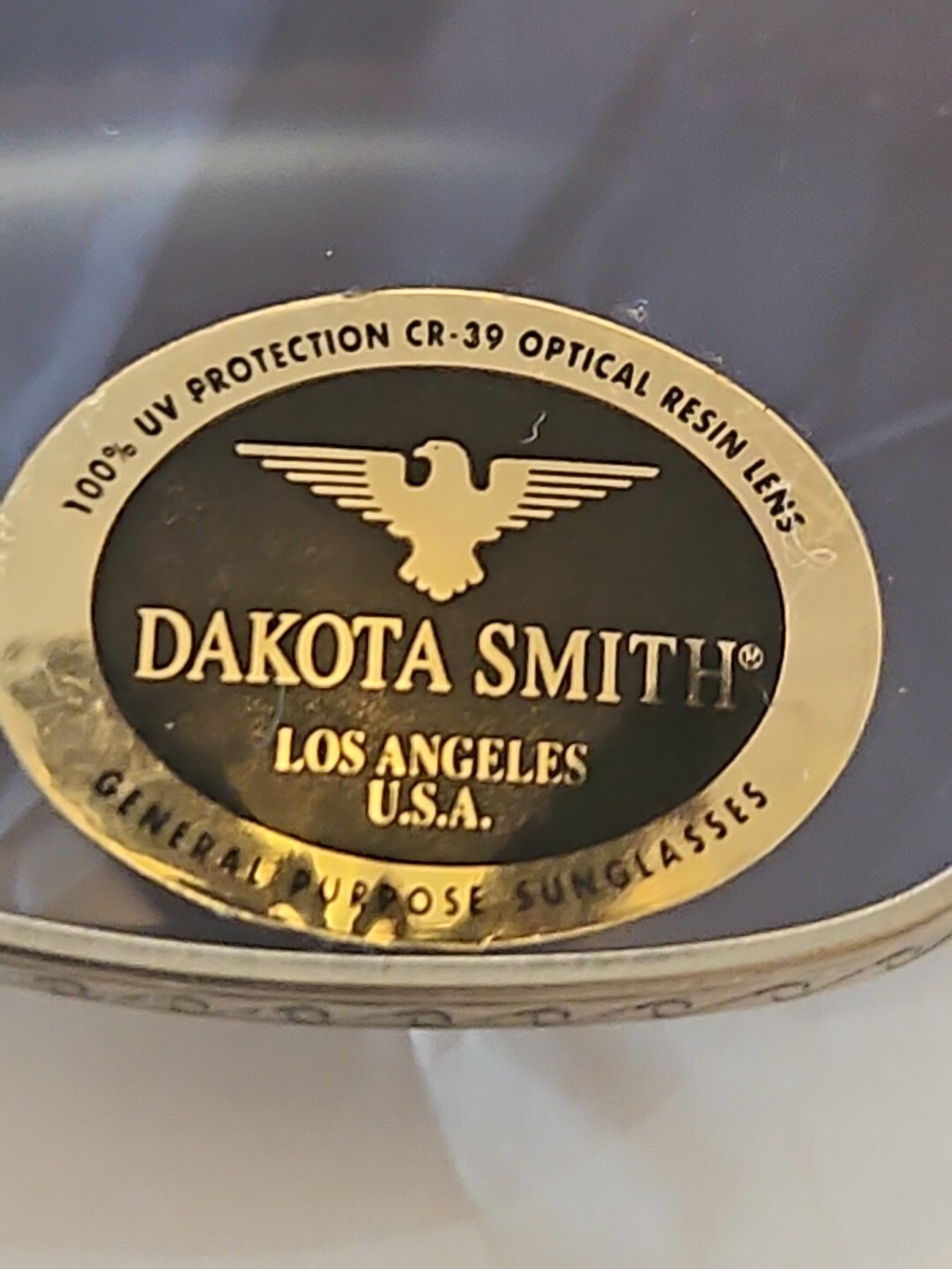 Vintage Dakota Smith Silver & Black 100% UV Protection Oval Clip-on Sunglasses