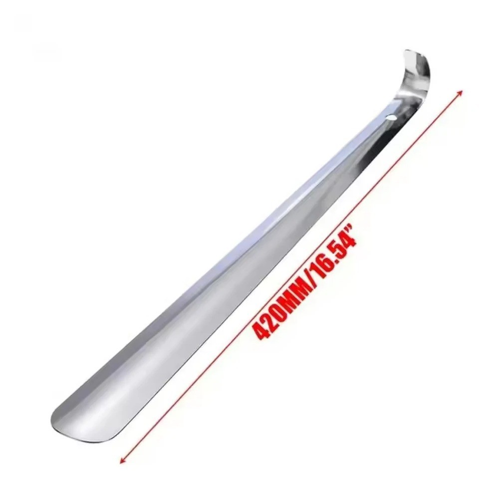 Extra Long Handle Shoe Horn Stainless Steel Handled Metal Shoehorn Horns New