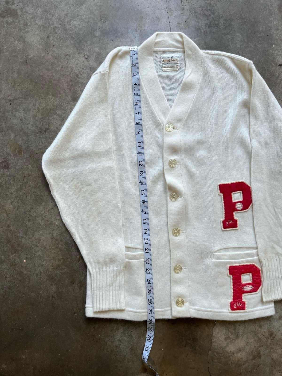 Vintage 1950s Philadelphia Varsity Cardigan Size Xl