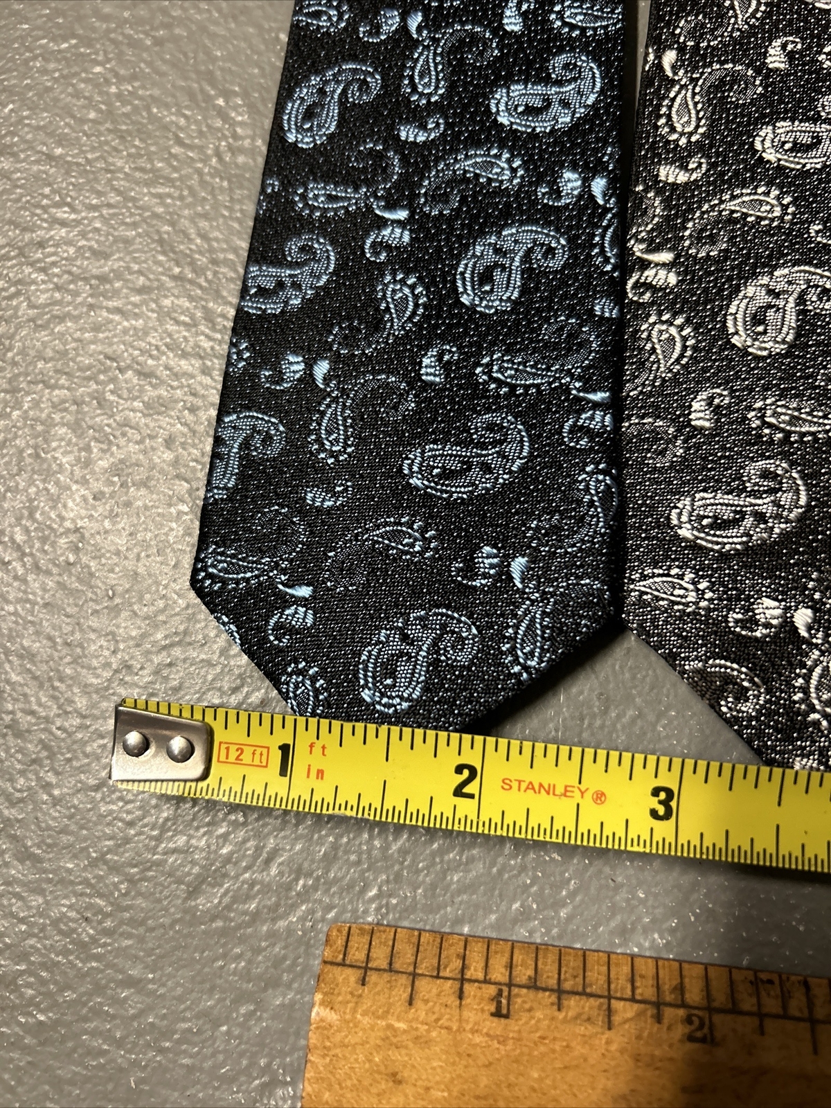 6 New Old Stock 1960’s Paisley NOS Vintage Narrow 2.5” Wide Acetate Rayon Ties