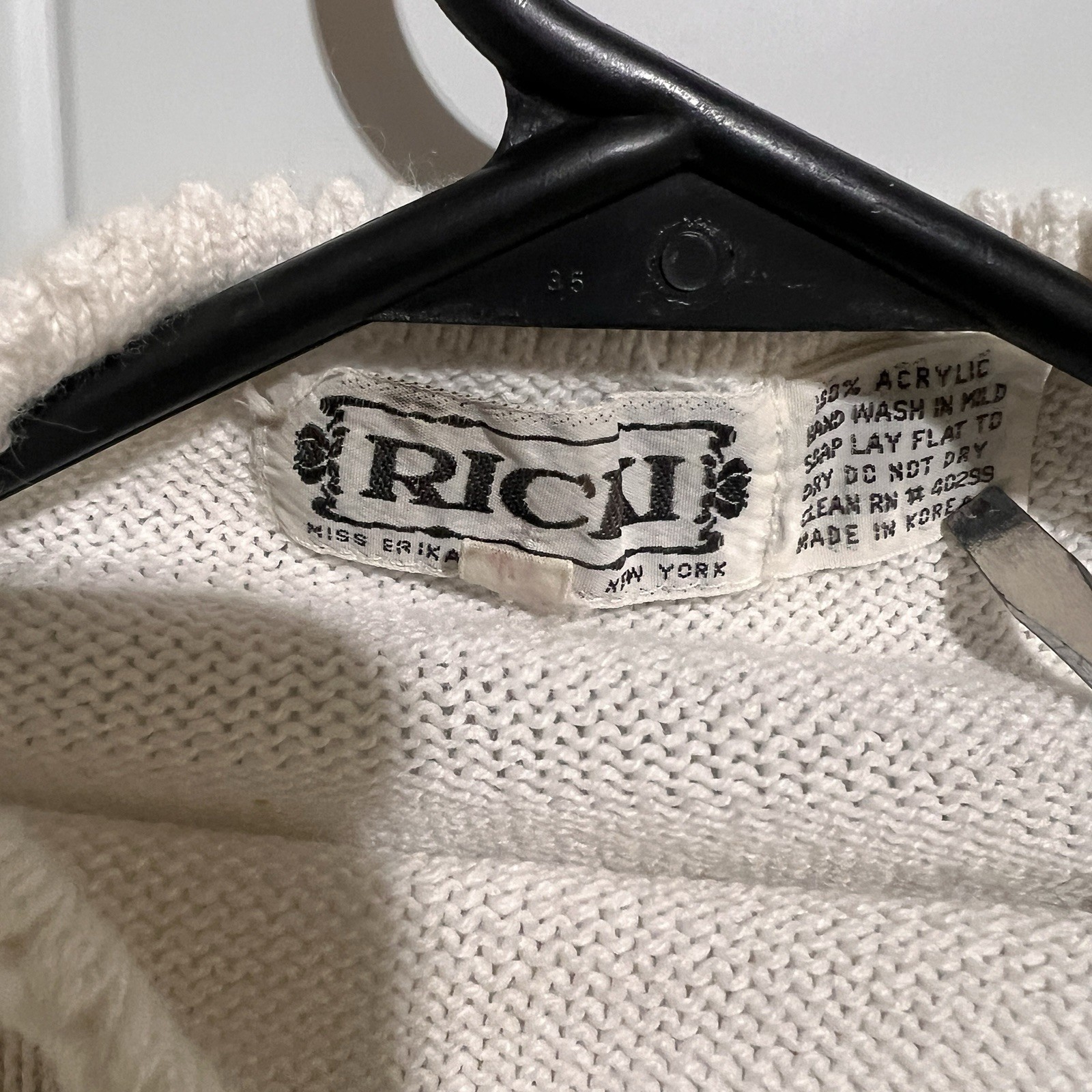 Vintage Women’s Ricki Rainbow Sweater Large Pride Pullover Side Button Collar
